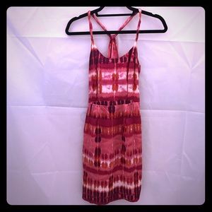 Like new Banana Republic silk pink tie dye dress